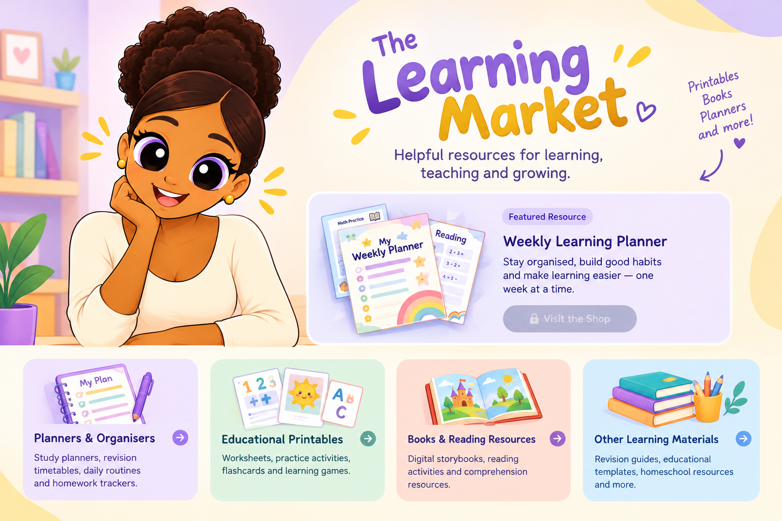 The Learning Market — helpful resources for learning, teaching and growing.
